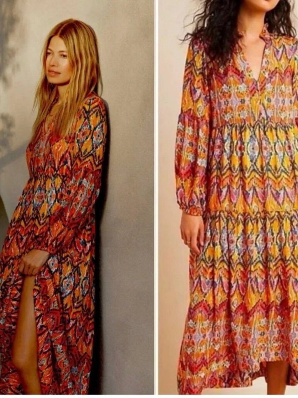 Maeve by Anthropologie Tamarind Tiered Maxi Dress.  SZ XSP